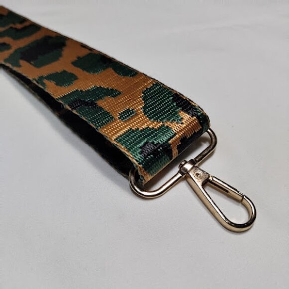 Replacement Detachable Adjustable Crossbody Bag Purse Strap Gold Leopard Camo - Picture 3 of 4